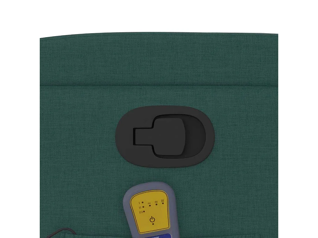 Fauteuil de massage inclinable Vert foncé Tissu