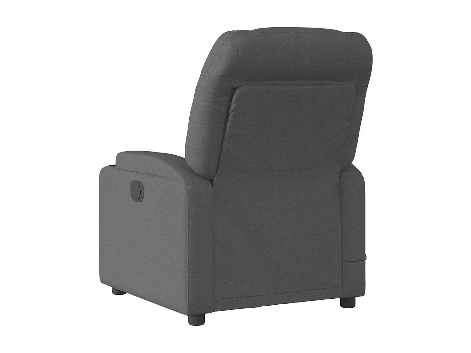 Fauteuil de massage inclinable Gris foncé Tissu