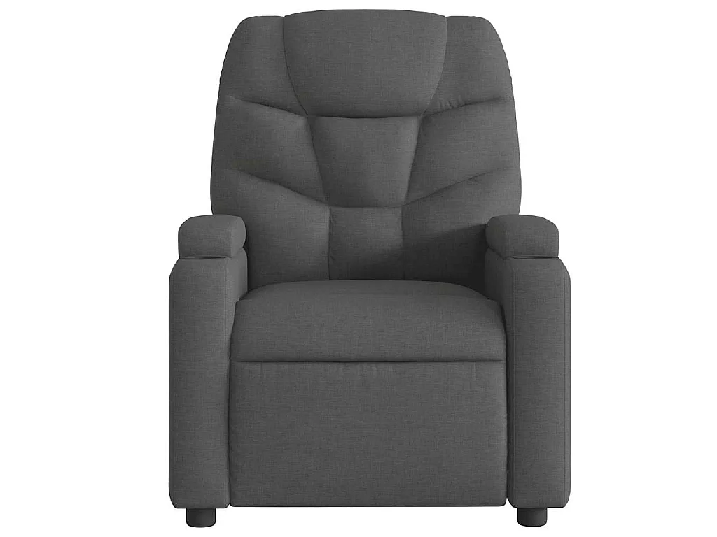 Fauteuil de massage inclinable Gris foncé Tissu