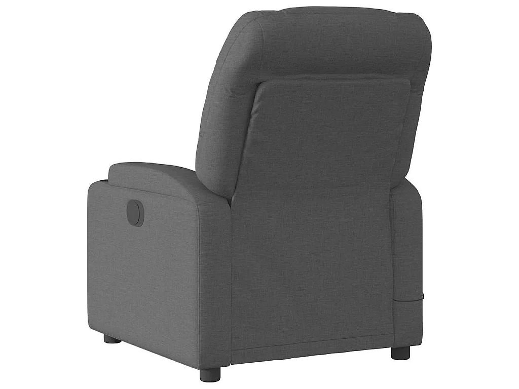 Fauteuil de massage inclinable Gris foncé Tissu