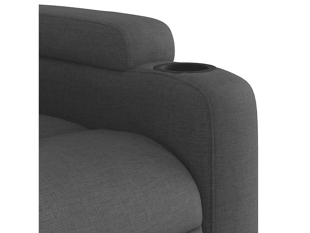 Fauteuil de massage inclinable Gris foncé Tissu