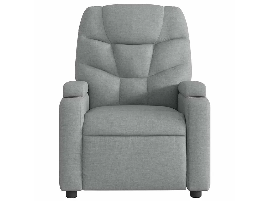 Fauteuil de massage inclinable Gris clair Tissu