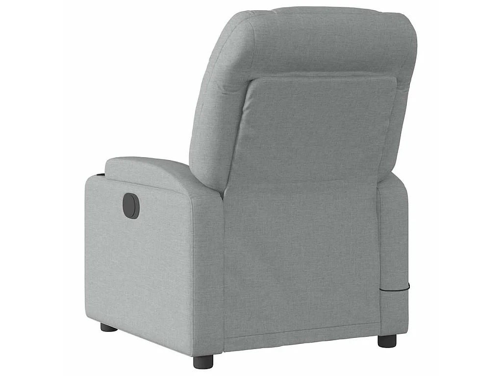 Fauteuil de massage inclinable Gris clair Tissu