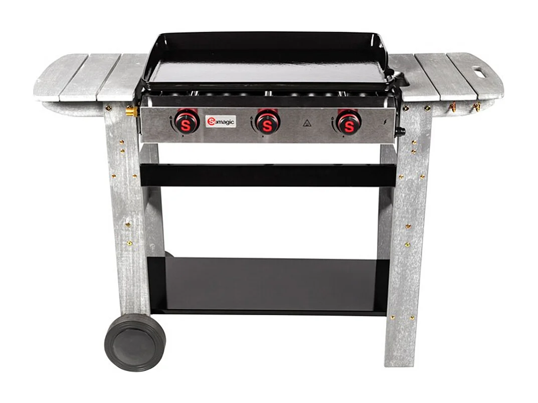 Plancha de asar a gas SAN SEBASTIAN 3 quemadores 8kW