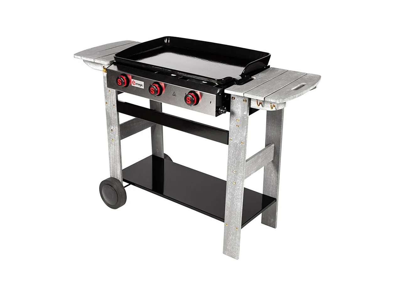 Plancha gaz 3 brûleurs San Sebastian - 61 x 38,5 cm - 8 kW
