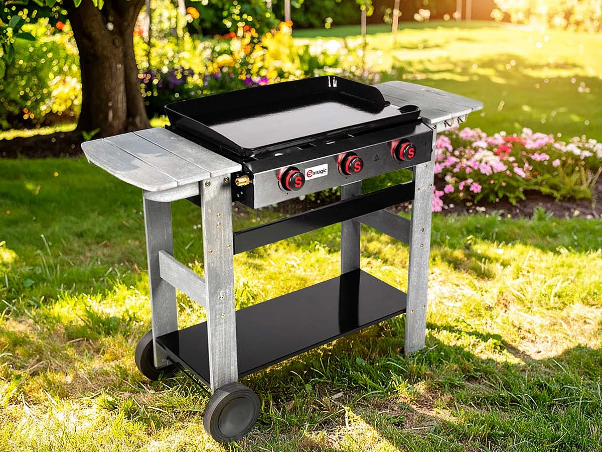 Plancha de asar a gas SAN SEBASTIAN 3 quemadores 8kW