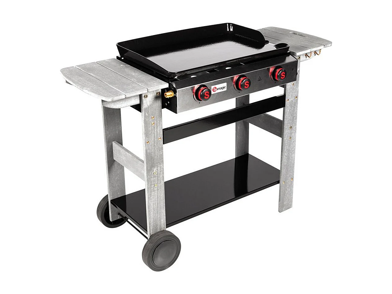 Plancha de asar a gas SAN SEBASTIAN 3 quemadores 8kW