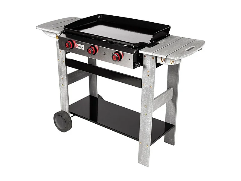 Plancha gaz 3 brûleurs San Sebastian - 61 x 38,5 cm - 8 kW