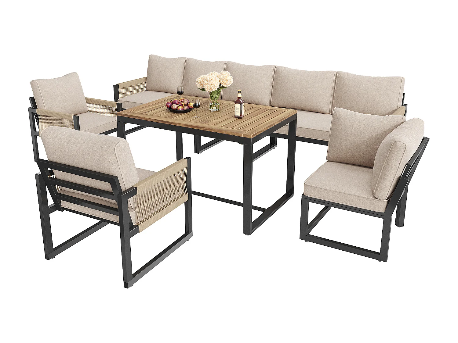 Ensembles de meubles de jardin (7-8 personnes), ensembles de salle à manger tout temps, ensembles de jardin modernes