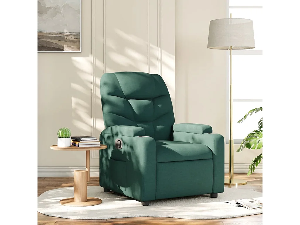 Fauteuil verstelbaar stof donkergroen