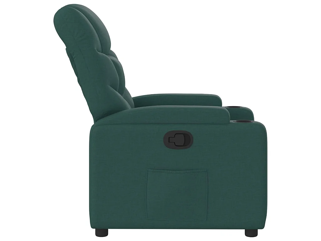 Fauteuil inclinable Vert foncé Tissu