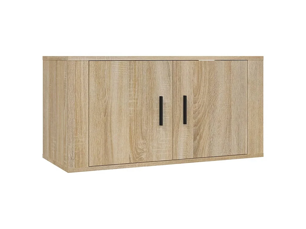 Meubles TV muraux 2 pcs chêne sonoma 80x34,5x40 cm