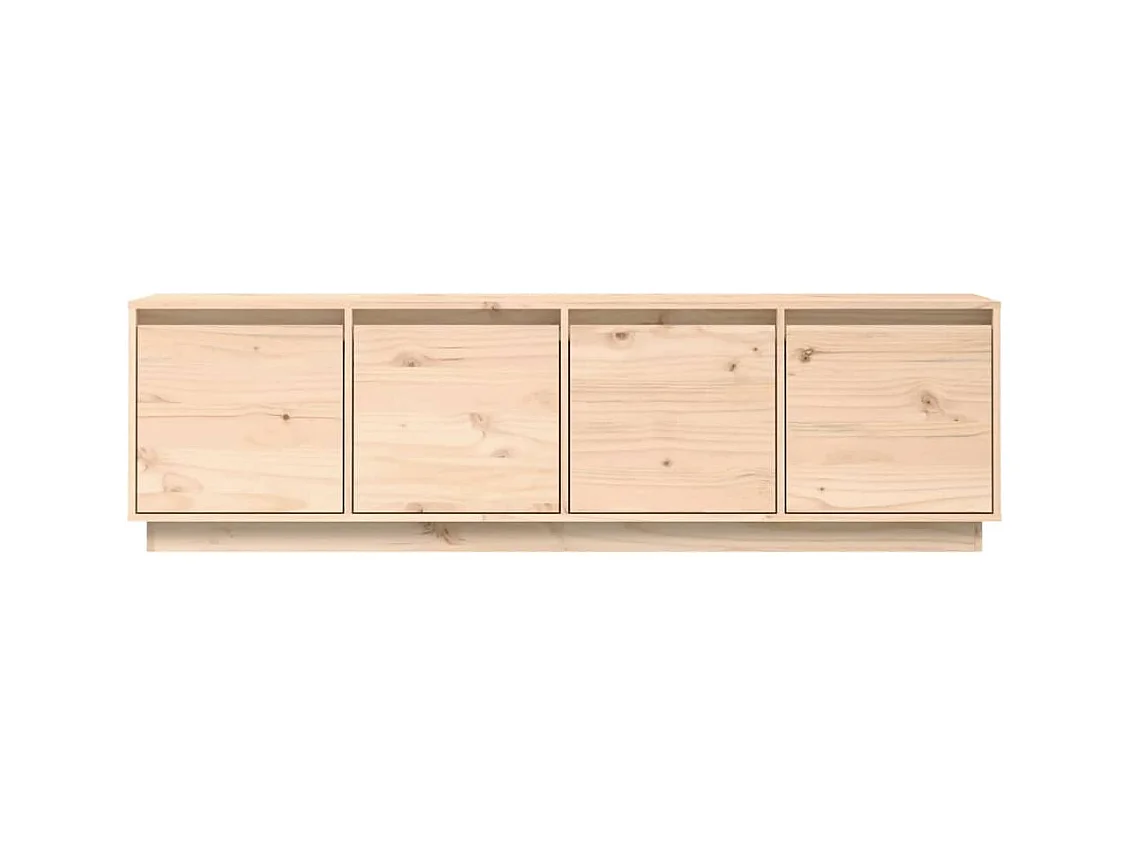 Mebel TV 156x37x45 cm Z Litego Drewna Sosnowego z Dużą Przestrzenią Magazynową