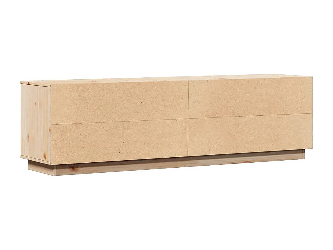 Mebel TV 156x37x45 cm Z Litego Drewna Sosnowego z Dużą Przestrzenią Magazynową