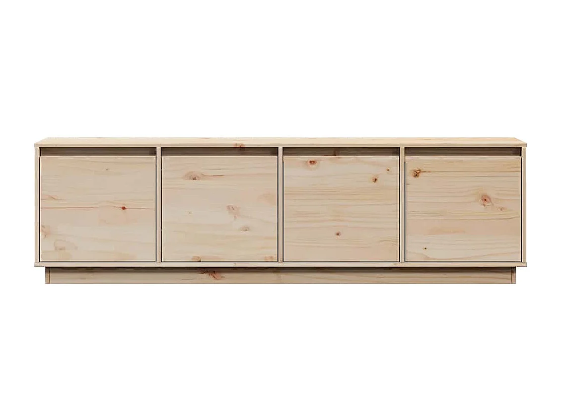 Mebel TV 156x37x45 cm Z Litego Drewna Sosnowego z Dużą Przestrzenią Magazynową