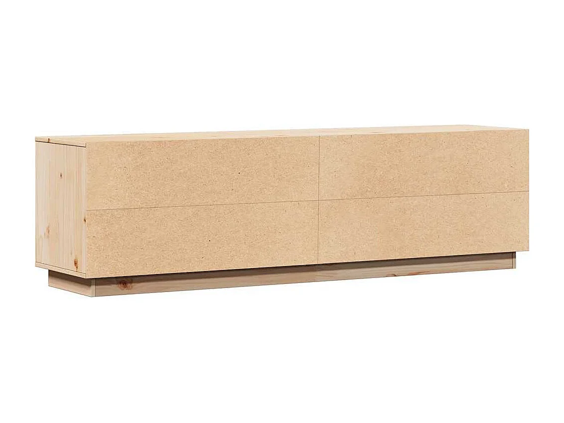 Mebel TV 156x37x45 cm Z Litego Drewna Sosnowego z Dużą Przestrzenią Magazynową