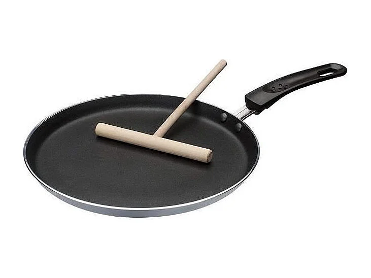 Pfanne für Crepes Induktion 26 cm mit Verteiler - Ultrabeständige Antihaftbeschichtung