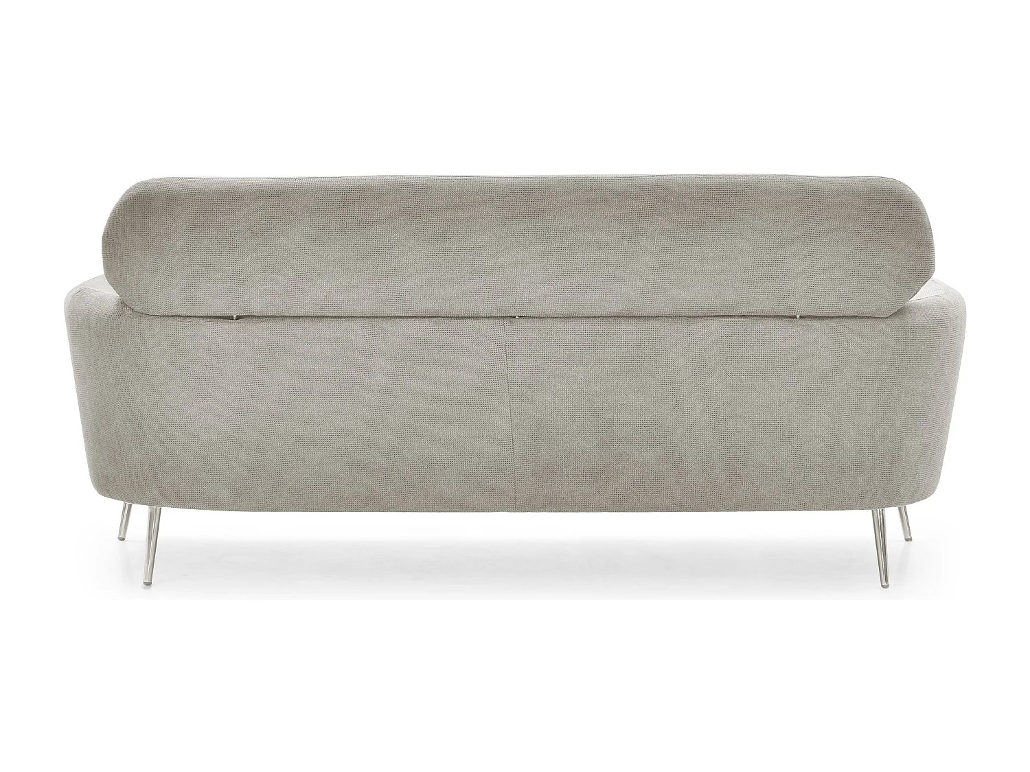 Canapé 3 places moderne avec haut dossier Damigal Tissu doux Beige