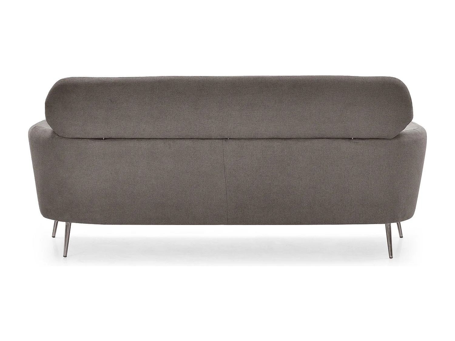 Canapé 3 places moderne avec haut dossier Damigal Tissu doux Gris taupe