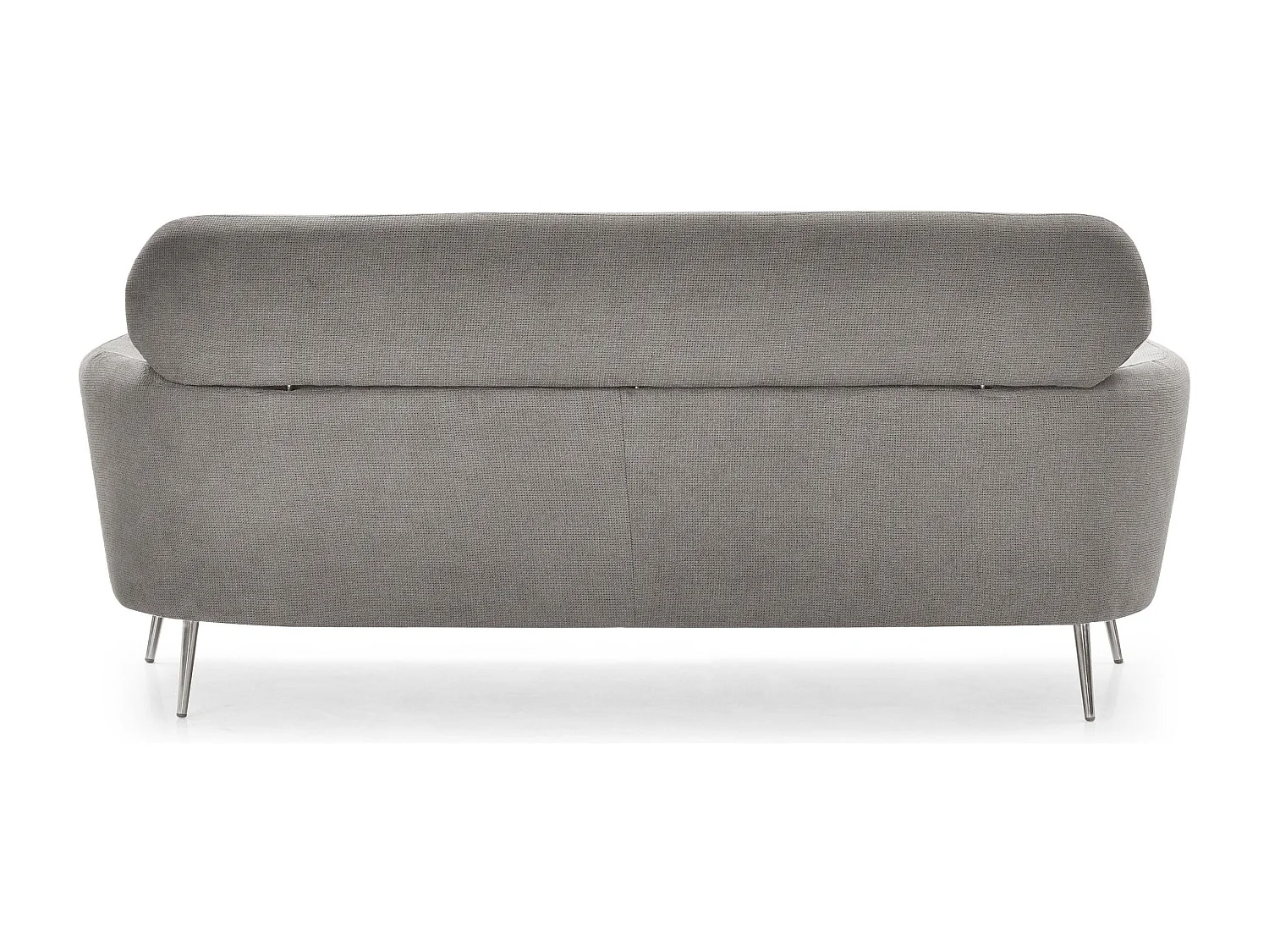 Canapé 3 places moderne avec haut dossier Damigal Tissu doux Gris