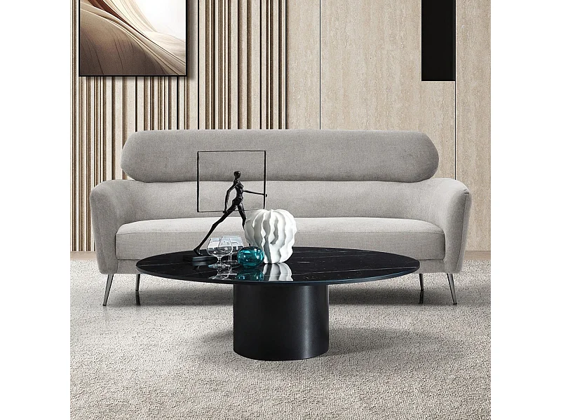 Moderne 3-Sitzer-Sofa Damigal Grau Weicher Bequem und Elegant