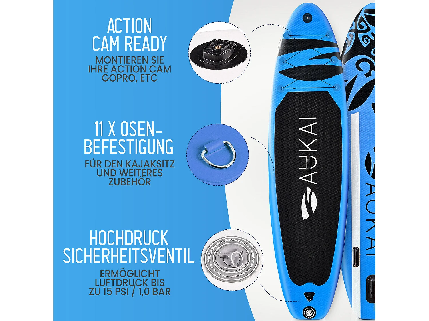 Floraya - Supboard Pro - 320 cm - Div. colori - Inclusa pagaia per kayak + sedile