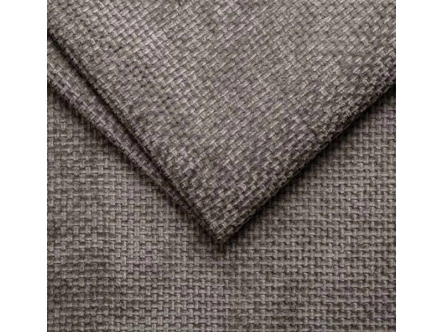 Hoekbank OMBO 285x168x77/97 cm, Rechterkant, Slaapfunctie, Elektrisch Uitschuifbaar Zitvlak, Verstelbare Hoofdsteunen, Grijze EDEN-stof