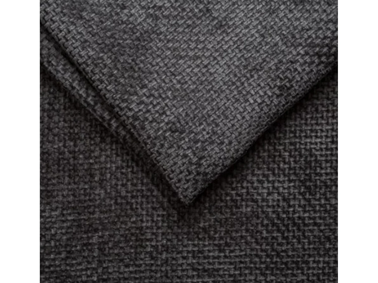 Hoekbank OMBO 285x168x77/97 cm, Linkerkant, Slaapfunctie, Elektrisch Uitschuifbaar Zitvlak, Verstelbare Hoofdsteunen, Grafiet EDEN-stof