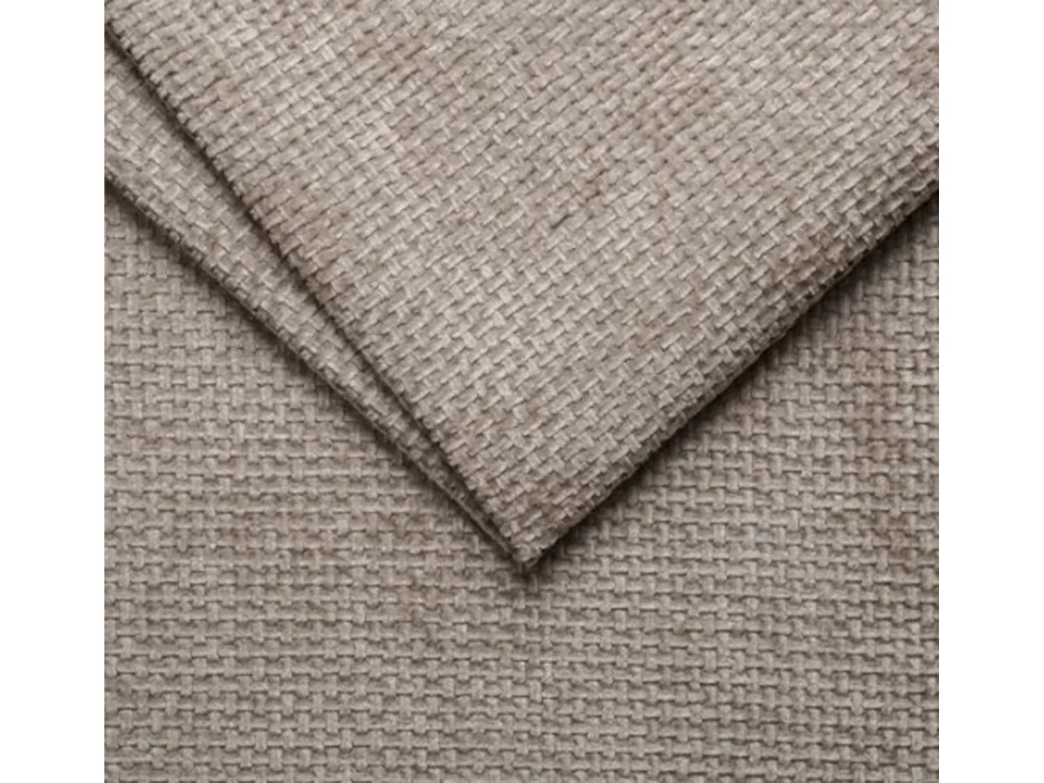 Hoekbank OMBO 285x168x77/97 cm, Rechterkant, Slaapfunctie, Elektrisch Uitschuifbaar Zitvlak, Verstelbare Hoofdsteunen, Cappuccino EDEN-stof