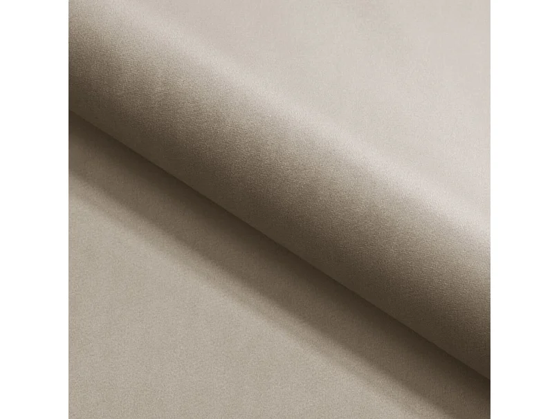 Narożnik GLAM z funkcją spania, otomana, złote nogi, welur, styl glamour, poduszki, 258x167x91cm, lewa strona beżowy