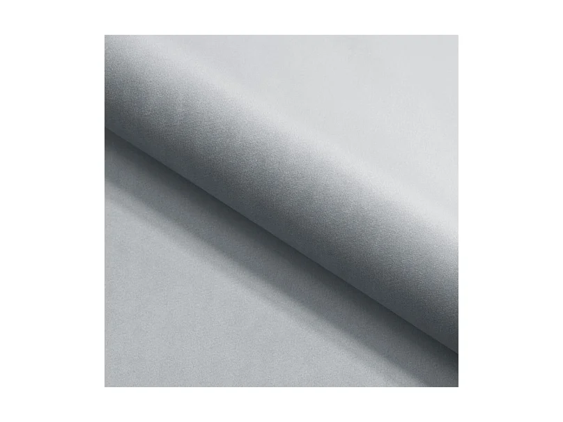 Canapé d'angle GLAM convertible, ottomane & pieds dorés – canapé en velours style glamour avec coussins déco, 258x167x91 cm, côté gauche GRIS CLAIR