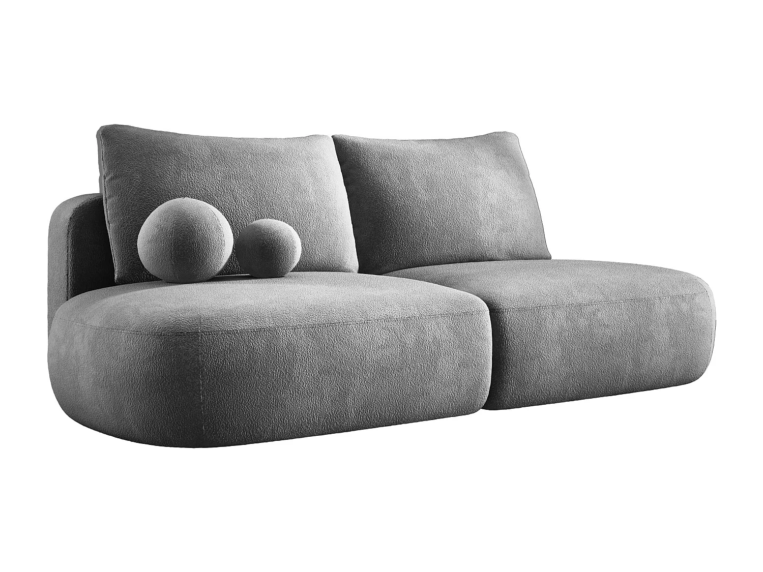 Moderne slaapbank BABU met opbergruimte, slaapfunctie, DL-Automat, 2 rugkussens, 2 sierkussens, 240x90x90 cm Es