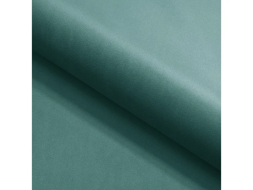 Canapé d'angle GLAM convertible, ottomane & pieds dorés – canapé en velours style glamour avec coussins déco, 258x167x91 cm, côté gauche MENTHE