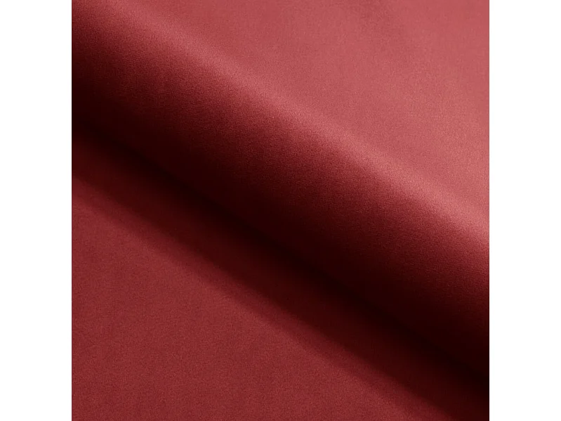 Canapé d'angle GLAM convertible, ottomane & pieds dorés – canapé en velours style glamour avec coussins déco, 258x167x91 cm, côté droit BORDEAUX