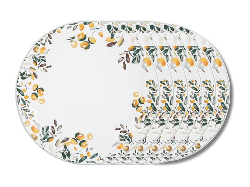 Assiette plate Summer 27 cm (lot de 6)