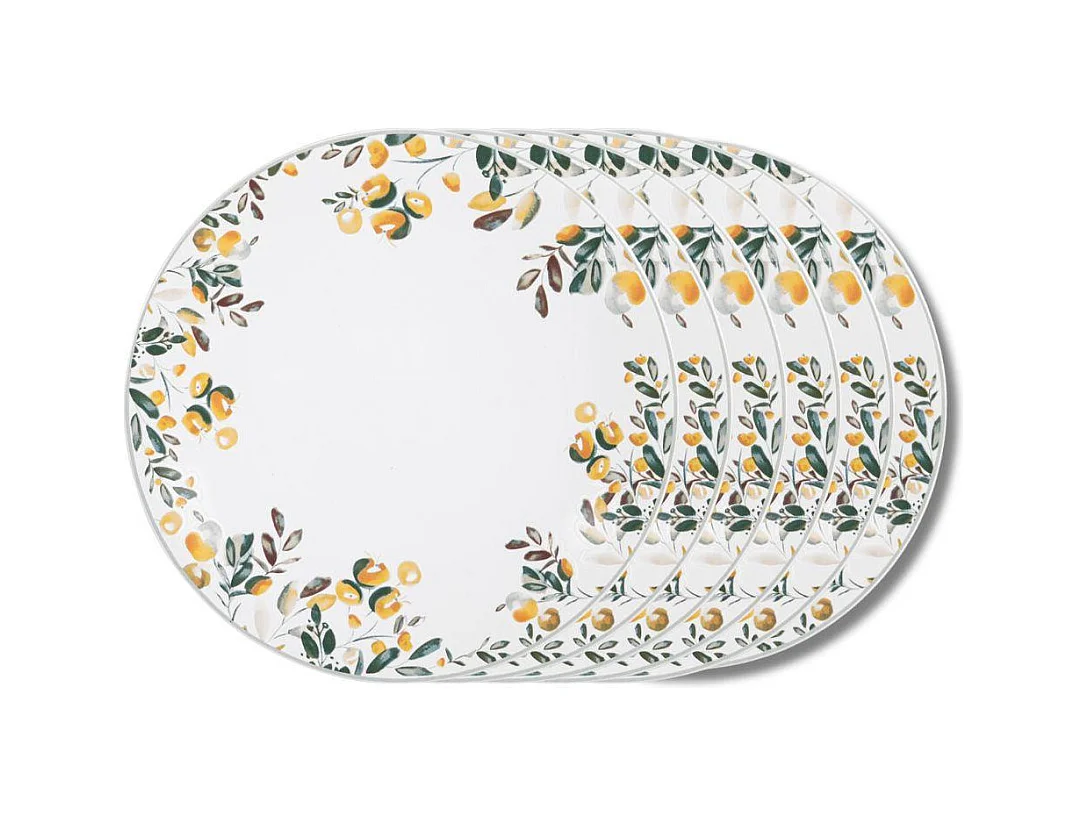 Assiette plate Summer 27 cm (lot de 6)