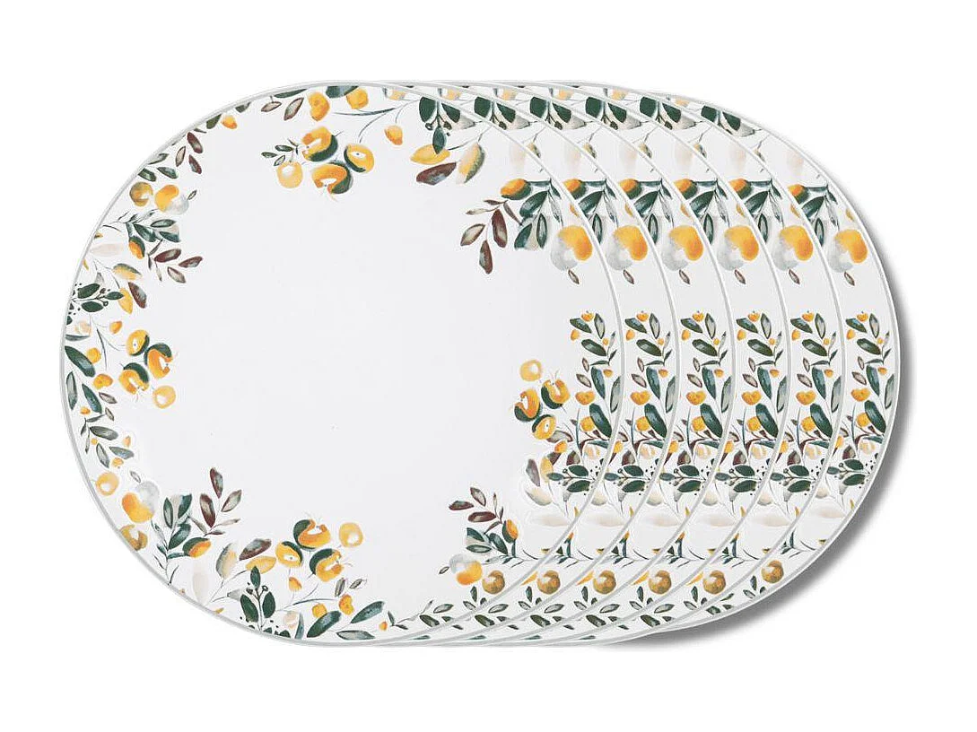 Assiette plate Summer 27 cm (lot de 6)