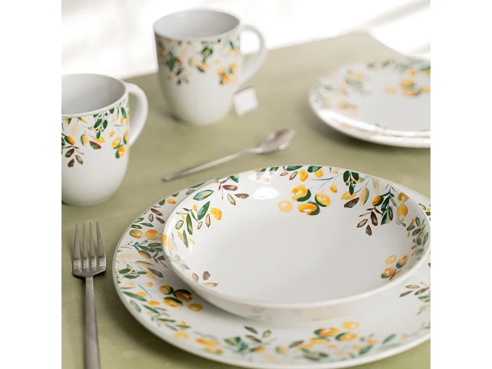 Assiette plate Summer 27 cm (lot de 6)