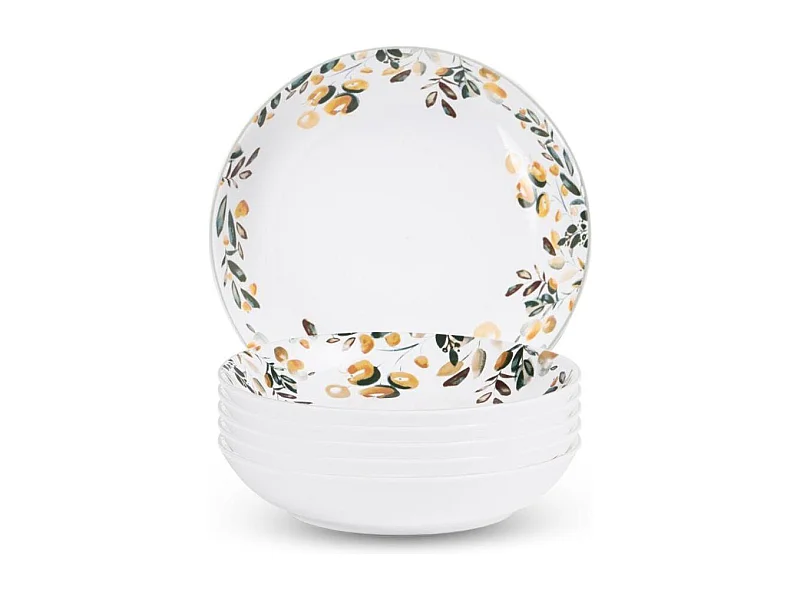 Assiette creuse Summer 19 cm (lot de 6)