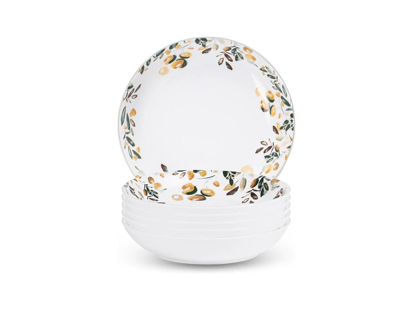Assiette creuse Summer 19 cm (lot de 6)