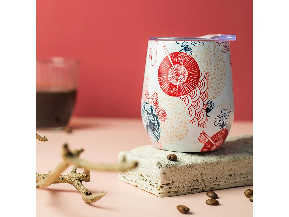 Mug isotherme Yoko Design Japan 250 ml Rouge et Blanc