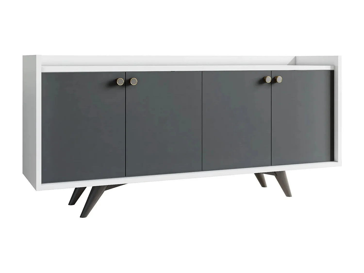 Aparador Bled Antracita Blanco 150x40x75 cm