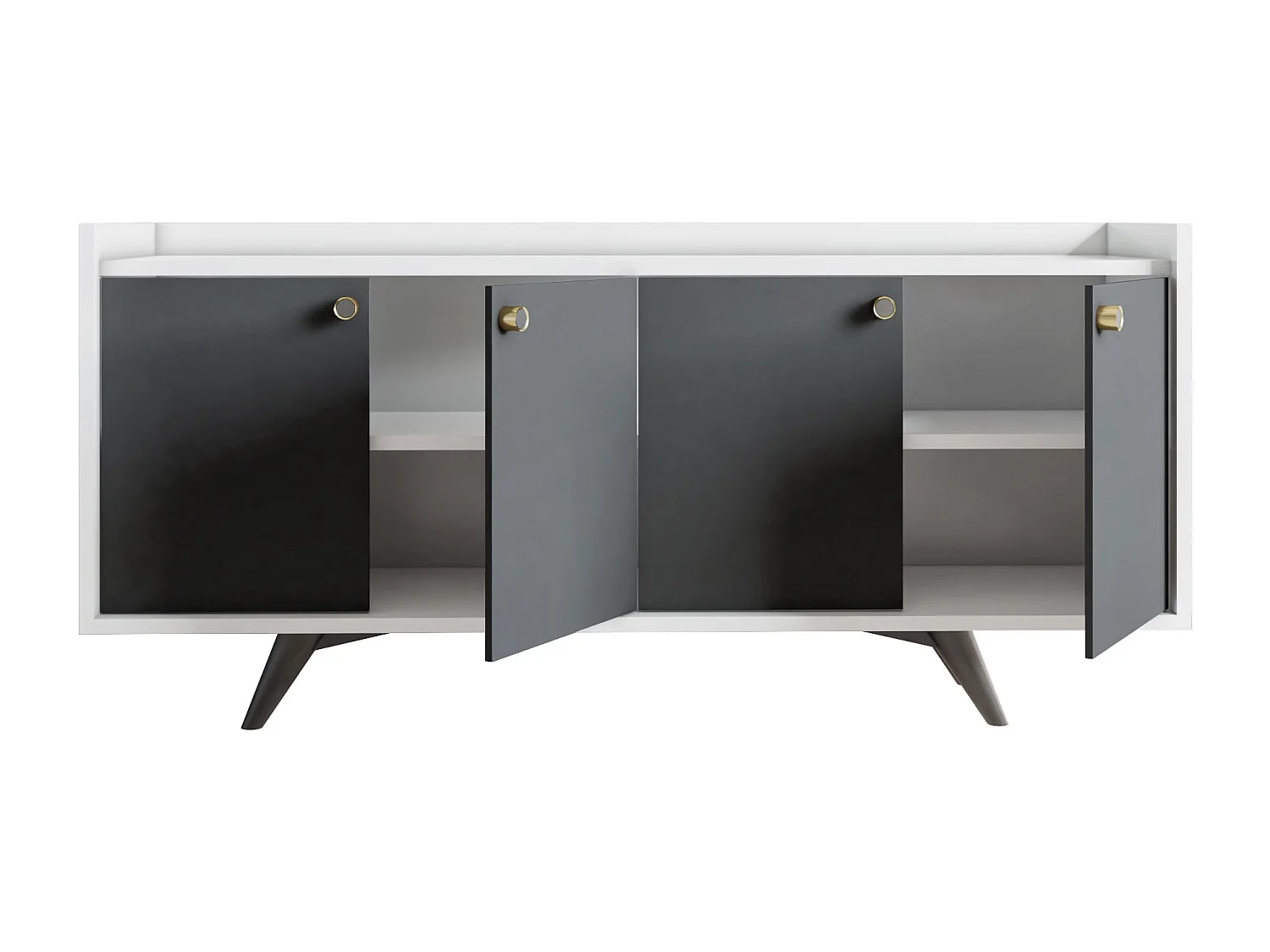 Aparador Bled Antracita Blanco 150x40x75 cm