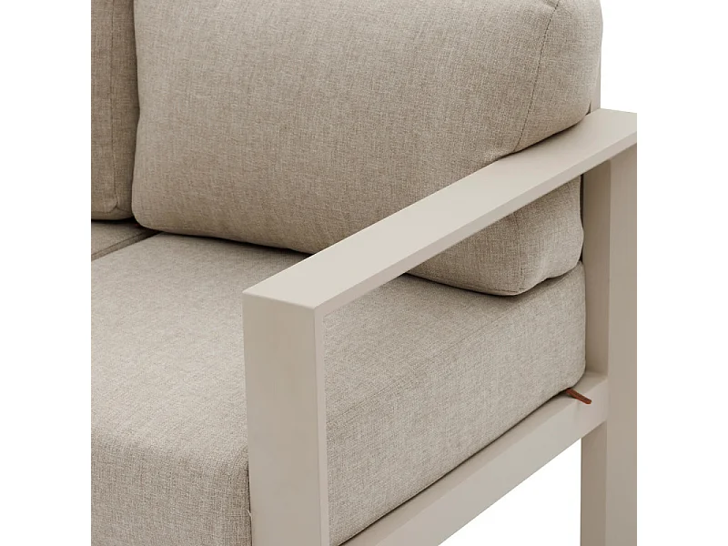 Salon extérieur 5 places Evasion argile / lin Hespéride