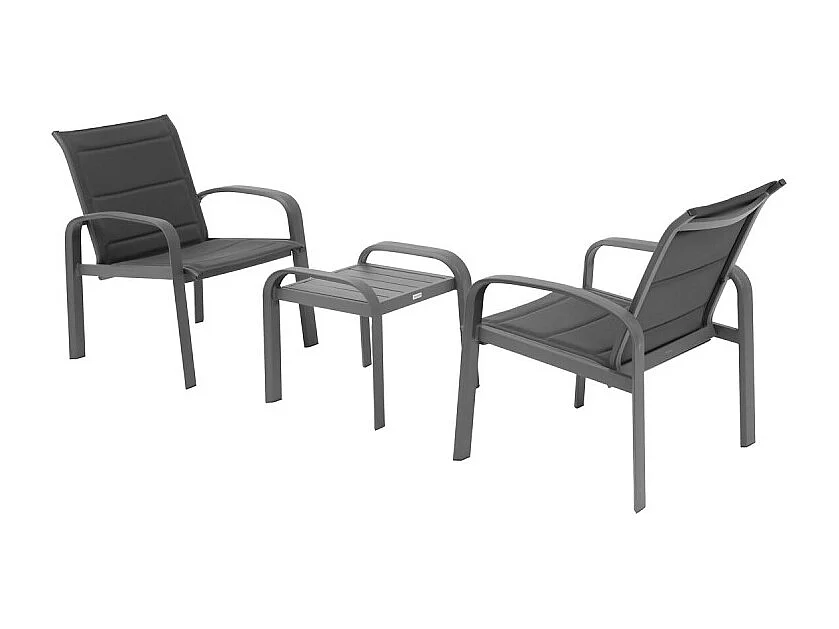 Salon de jardin duo Elyn anthracite/graphite Hespéride