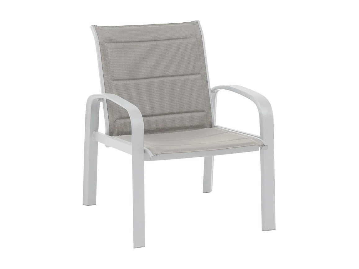 Muebles Exterior Elyn Jardín Terraza 3 Pzas Contemporáneo Blanco Beige