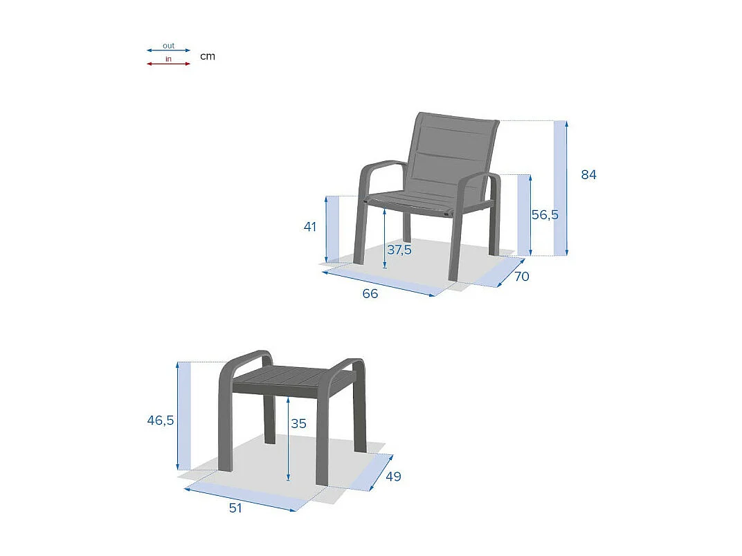 Muebles Exterior Elyn Jardín Terraza 3 Pzas Contemporáneo Blanco Beige