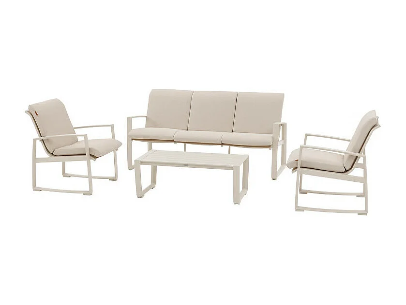 Salon de jardin Boreane 5 places lin / argile Hespéride