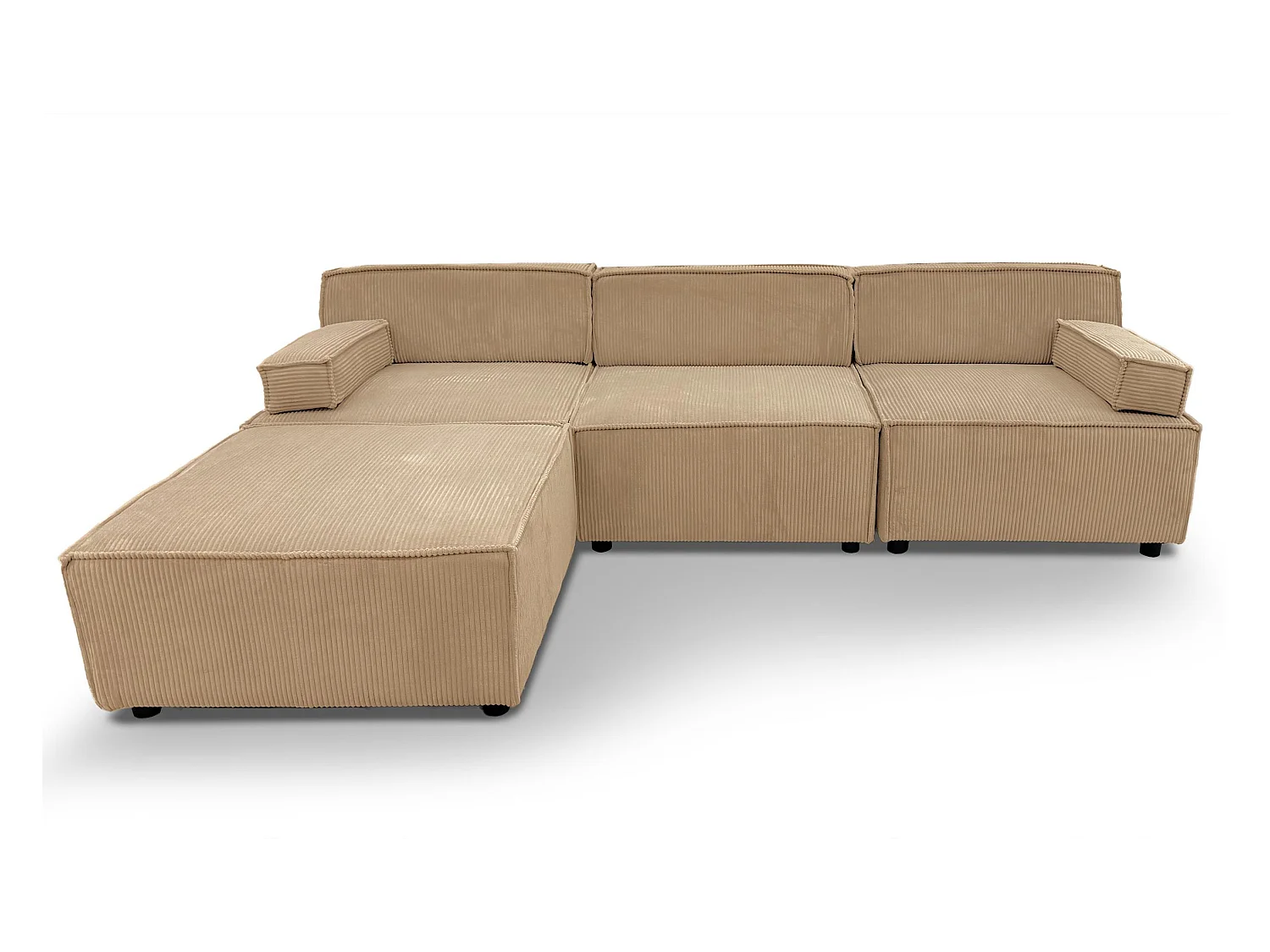 Canapé modulable Benoit Velours côtelé Beige