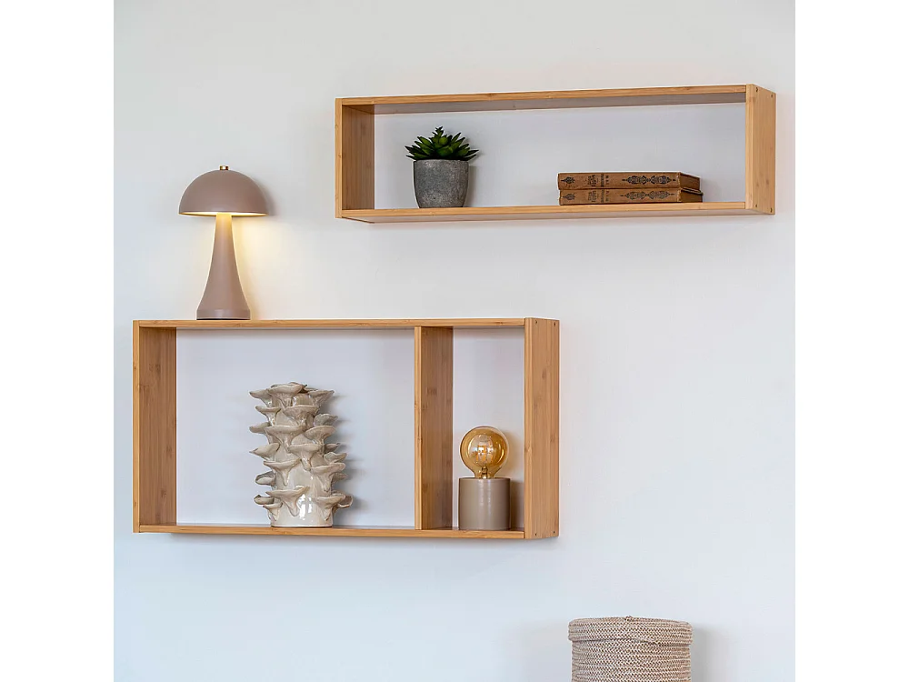 Ember Wandregal 70x15x19,5cm Natur.